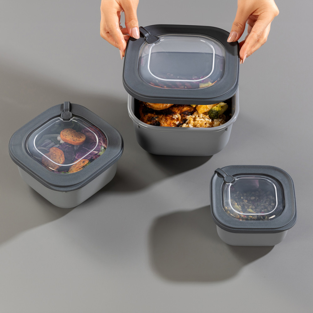 3'lü Yeşil Mikrodalga Ve Difrize Uygun Vip Kapaklı Özel Saklama Kabı Seti