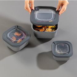 3'lü Yeşil Mikrodalga Ve Difrize Uygun Vip Kapaklı Özel Saklama Kabı Seti