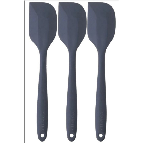 3'lü Gri Yassı Silikon Spatula