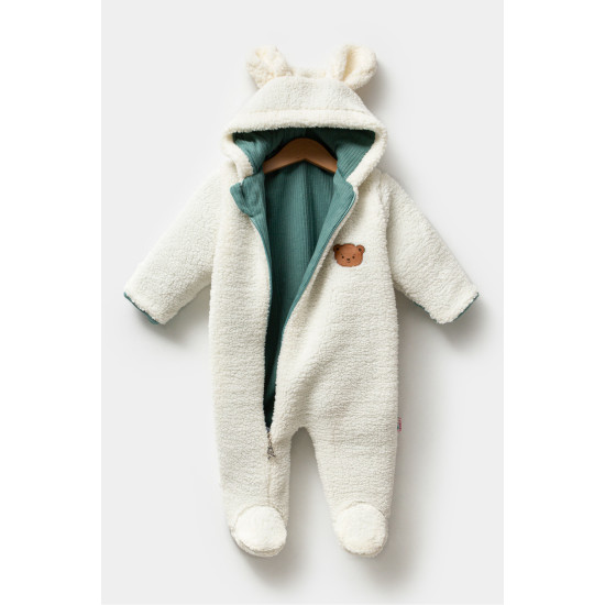 Welsoft Peluş Kuzu Katlanır Eldivenli %100 Pamuk Astar Unisex Kız Erkek Çocuk Bebek Uyku Tulumu