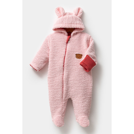 Welsoft Peluş Kuzu Katlanır Eldivenli %100 Pamuk Astar Unisex Kız Erkek Çocuk Bebek Uyku Tulumu