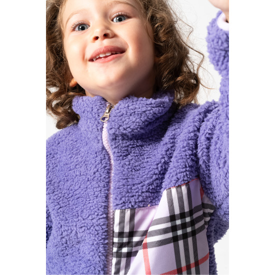 Welsoft Peluş Kuzu Fermuarlı Kışlık Unisex Kız Erkek Bebek Çocuk Mont Kaban Hırka Ceket