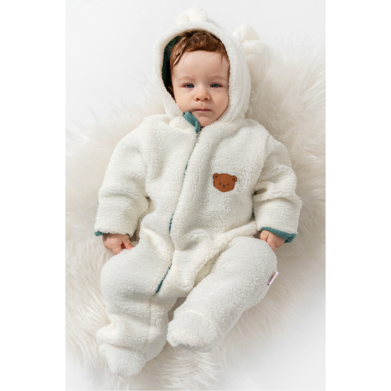 Welsoft Peluş Kuzu Katlanır Eldivenli %100 Pamuk Astar Unisex Kız Erkek Çocuk Bebek Uyku Tulumu