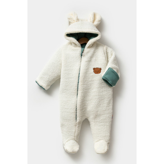 Welsoft Peluş Kuzu Katlanır Eldivenli %100 Pamuk Astar Unisex Kız Erkek Çocuk Bebek Uyku Tulumu