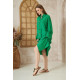 Pasaklı Giyim Kadın Oversize Yarasa Kol Tesettüre Uygun Gömlek Elbise-Tesettür Tunik 3282528 Benetton Yeşil