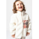 Welsoft Peluş Kuzu Fermuarlı Kışlık Unisex Kız Erkek Bebek Çocuk Mont Kaban Hırka Ceket