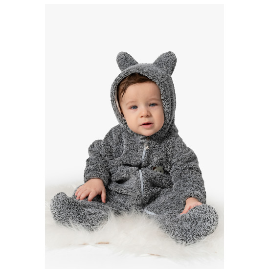 Welsoft Peluş Fermuarlı Kışlık Unisex Kız Erkek Bebek Uyku Tulumu Bebek Tulumu Çocuk Tulumu