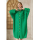 Pasaklı Giyim Kadın Oversize Yarasa Kol Tesettüre Uygun Gömlek Elbise-Tesettür Tunik 3282528 Benetton Yeşil