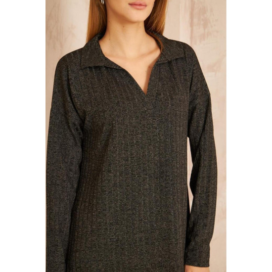 Pasaklı Giyim Polo Yaka Triko Elbise 2988176 Bakır