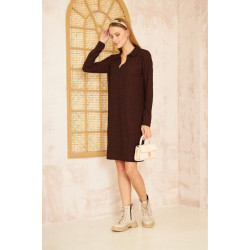 Pasaklı Giyim Polo Yaka Triko Elbise 2988176 Bordo