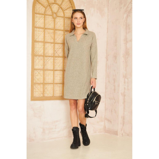 Pasaklı Giyim Polo Yaka Triko Elbise 2988176 Bej