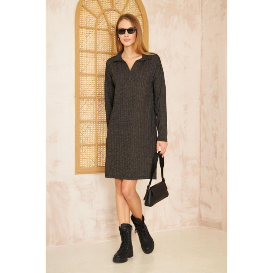 Pasaklı Giyim Polo Yaka Triko Elbise 2988176 Bakır