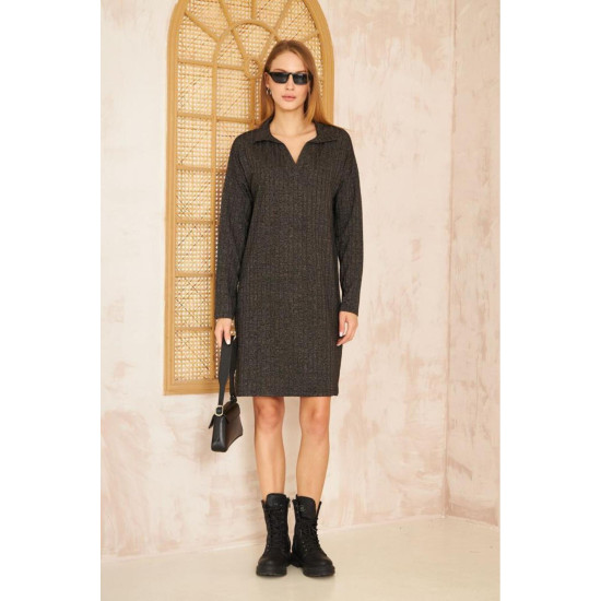 Pasaklı Giyim Polo Yaka Triko Elbise 2988176 Bakır