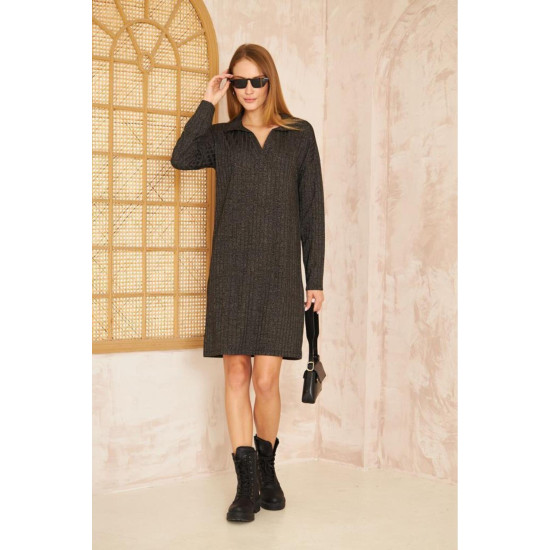 Pasaklı Giyim Polo Yaka Triko Elbise 2988176 Bakır