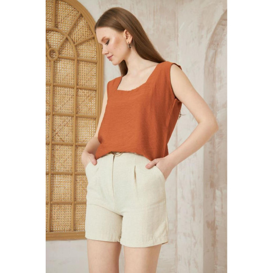 Pasaklı Giyim Kadın Kalın Askılı Bluz 2911275 Kiremit