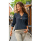 Kadın Ponpon Dokulu Kaliteli Oval Kesim Uzun Kollu Tunik Aerobin Gömlek Bluz 700-2841120
