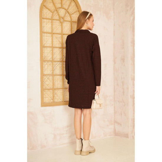 Pasaklı Giyim Polo Yaka Triko Elbise 2988176 Bordo