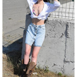 Kadın Kar Yıkama Düğmeli Cepli Denim Kot Mini Etek