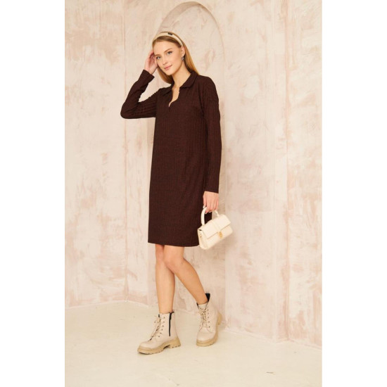 Pasaklı Giyim Polo Yaka Triko Elbise 2988176 Bordo
