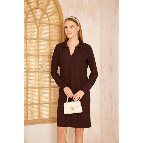 Pasaklı Giyim Polo Yaka Triko Elbise 2988176 Bordo