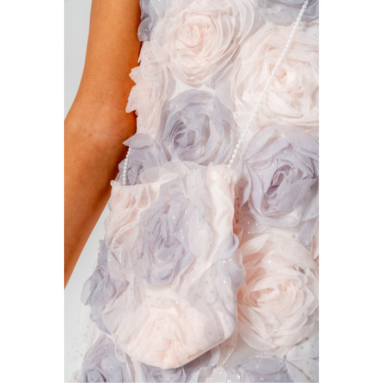 Kız Bebek Kız Çocuk Doğum Günü Parti Düğün Elbise Kısa Kol Çantalı Fırfırlı Tüllü Tütülü Tütü Astarl