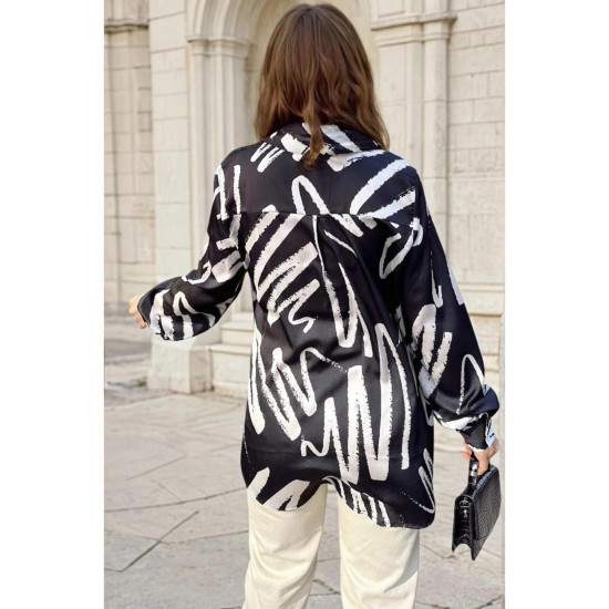 Pasaklı Giyim Kadın Balon Kol Tunik Gömlek 3344345 Siyah