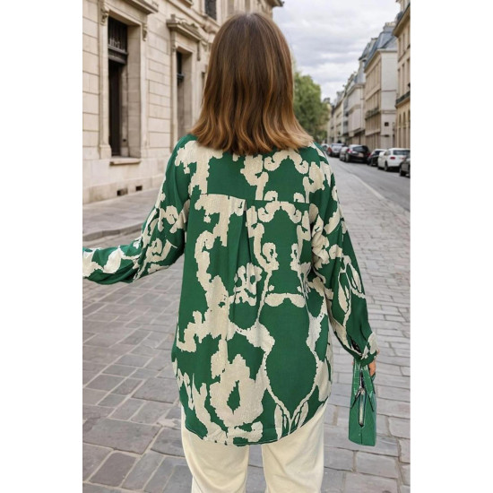 Pasaklı Giyim Kadın Viskon Gömlek 3457286 Yeşil