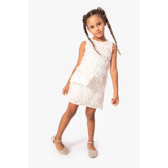 Kız Bebek Kız Çocuk Doğum Günü Parti Düğün Elbise Kısa Kol Çantalı Fırfırlı Tüllü Tütülü Tütü Astarl