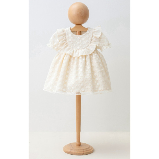 Kız Bebek Elbise Kız Çocuk Elbise Doğum Günü Parti Düğün Keten Kısa Kollu Astarlı Elbise