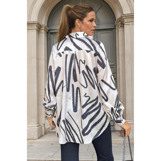 Kadın Balon Kol Dökümlü Uzun Tunik Gömlek 3344300