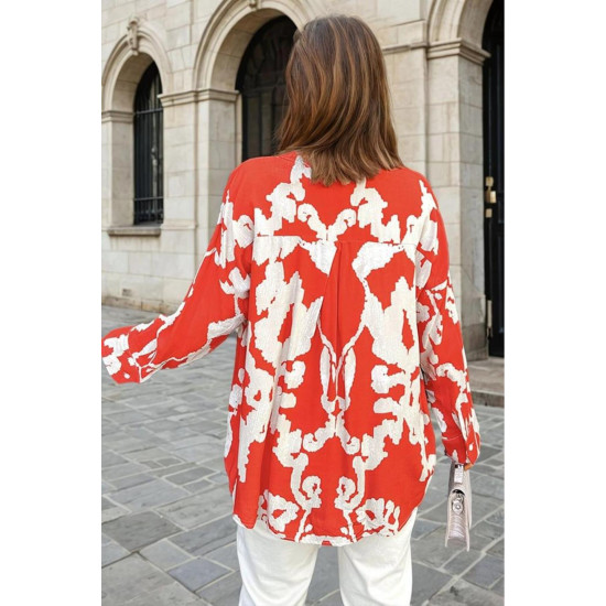 Pasaklı Giyim Kadın Viskon Gömlek 3457286 Kırmızı