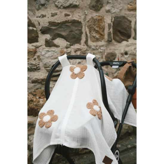 Dery Baby Teddy Papatya Fermuarlı 2 Kat Müslin Puset Örtüsü