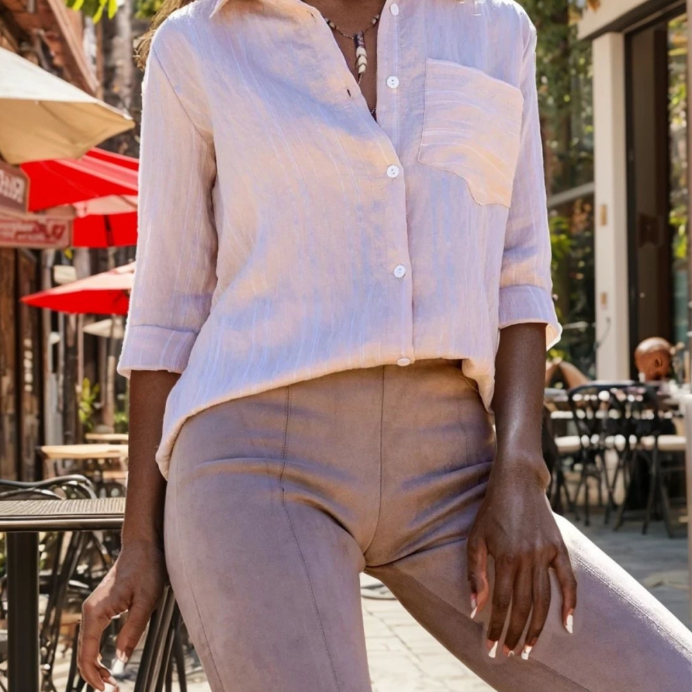 Pasaklı Giyim Kadın Çizgili Gömlek 3266190 Taş