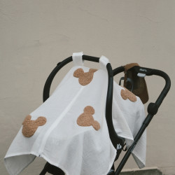 Teddy Souris Fermuarlı 2 Kat Müslin Puset Örtüsü