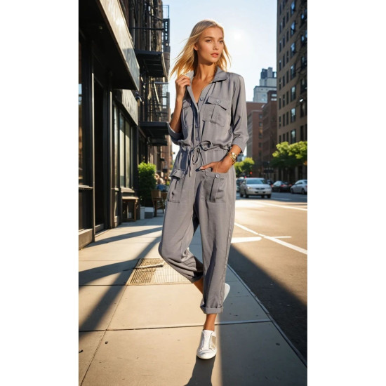 Pasaklı Giyim Kadın Safari Tulum Oversize 3164506 Antrasit