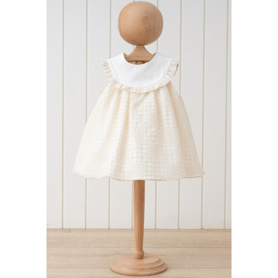 Kız Bebek Elbise Kız Çocuk Elbise Doğum Günü Parti Düğün Keten Kısa Kollu Astarlı Elbise