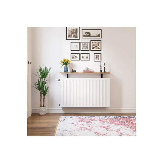 Wıen - Dresuar Montaj Gerektirmeyen 100x18 Cm Oval Kesim Petek Üstü Uçan Raf Kitaplık