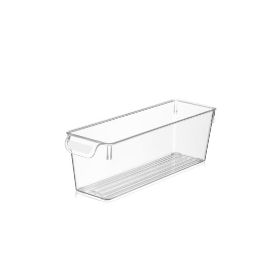 2'li Şeffaf Buzdolabı İçi Düzenleyici - Dolap İçi Slim Organizer Çok Amaçlı Şişe Kavanoz Düzenleyici