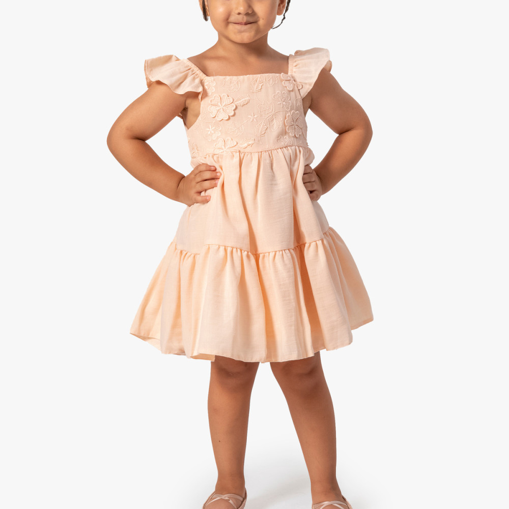 Kız Bebek Elbise Kız Çocuk Elbise Doğum Günü Parti Düğün Elbise Kısa Kollu Astarlı Leopar Elbise