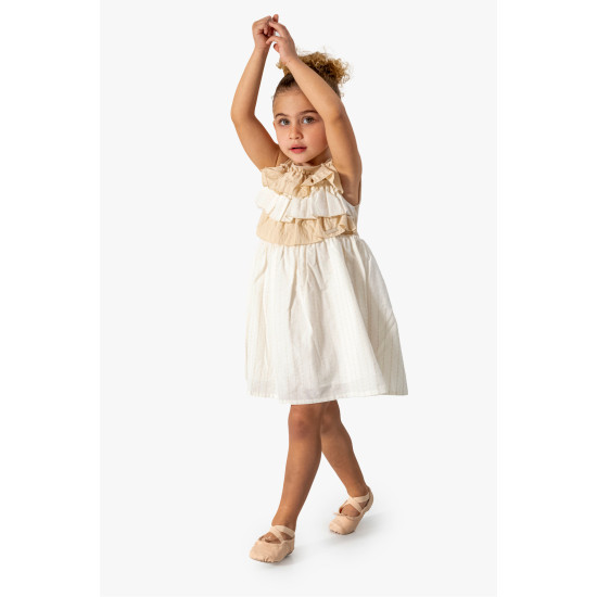 Kız Bebek Kız Çocuk Doğum Günü Parti Düğün Elbise Kısa Kol Kolsuz Astarlı