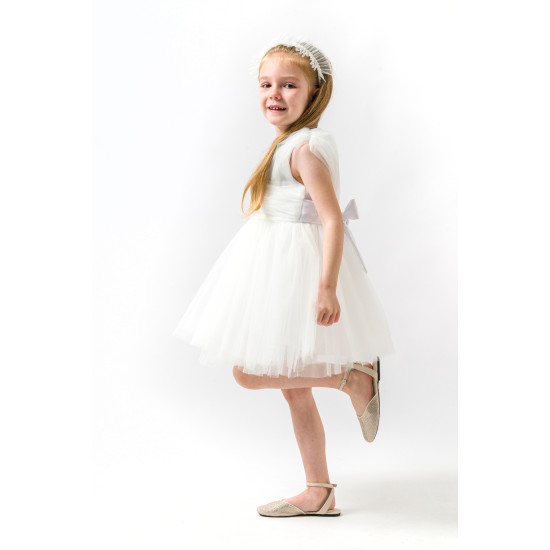 Kız Bebek Kız Çocuk Doğum Günü Parti Düğün Elbise Kolsuz Taçlı Fırfırlı Tüllü Tütülü Tütü Astarlı