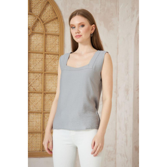 Pasaklı Giyim Kadın Kalın Askılı Bluz 2911275 Gri