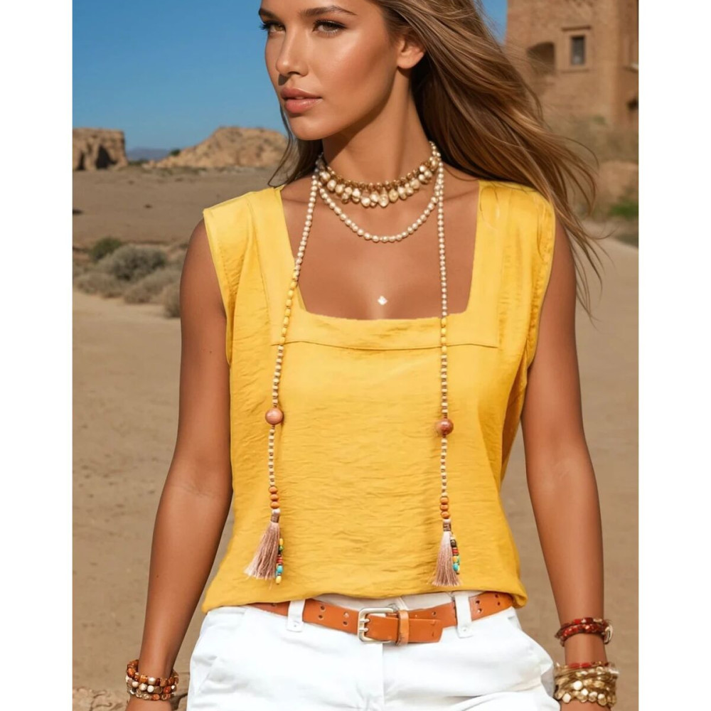 Pasaklı Giyim Kadın Kalın Askılı Bluz 2911275 Hardal