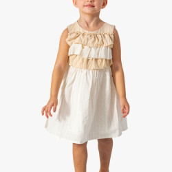 Kız Bebek Kız Çocuk Doğum Günü Parti Düğün Elbise Kısa Kol Kolsuz Astarlı