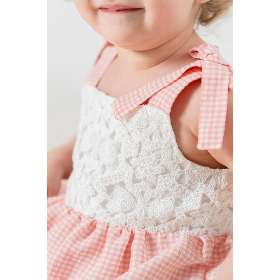 Kız Bebek Kız Çocuk Doğum Günü Parti Düğün Elbise Kısa Kol Askılı Kolsuz Dantelli Astarlı Pötikare