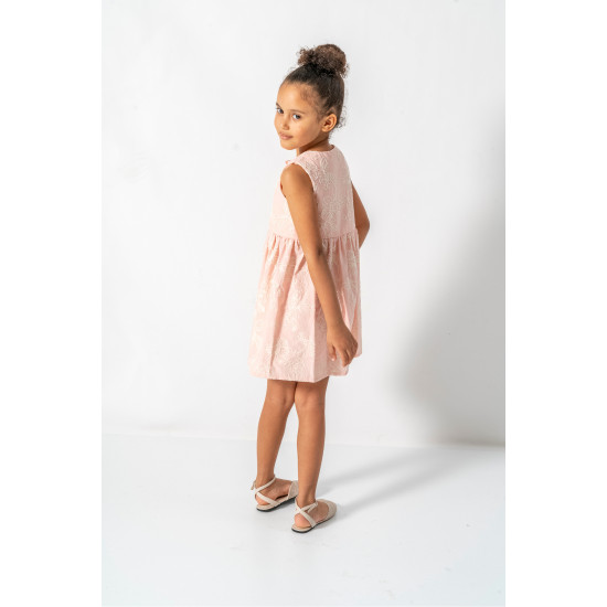 Kız Bebek Kız Çocuk Doğum Günü Parti Düğün Elbise Kısa Kol Kolsuz Astarlı