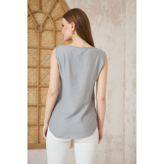 Pasaklı Giyim Kadın Kalın Askılı Bluz 2911275 Gri