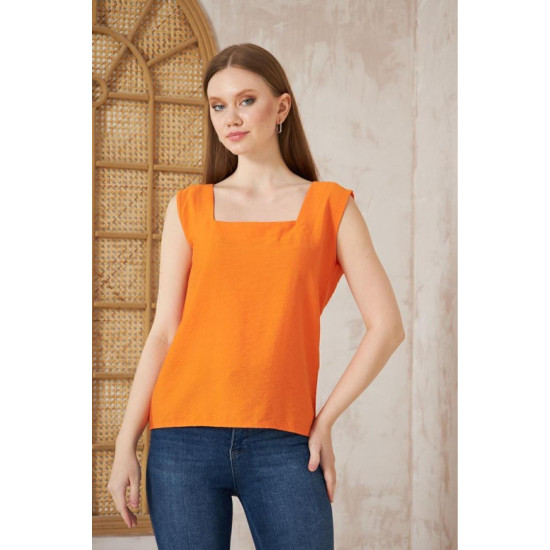 Pasaklı Giyim Kadın Kalın Askılı Bluz 2911275 Turuncu