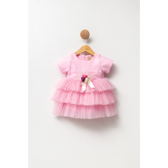 Kız Bebek Kız Çocuk Doğum Günü Parti Düğün Elbise Kısa Kol Kolsuz Fırfırlı Tüllü Tütülü Tütü Astarlı