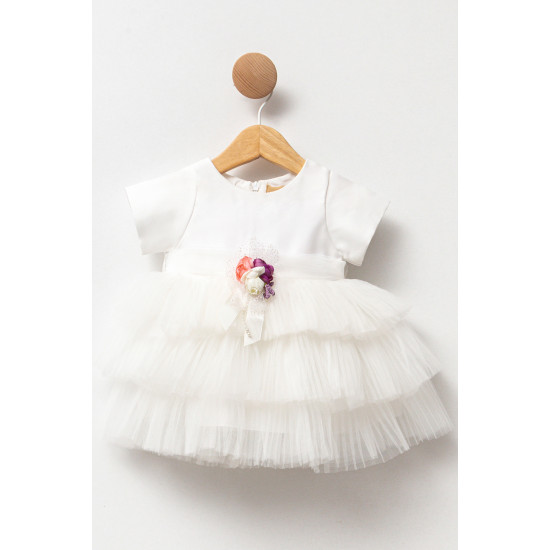 Kız Bebek Kız Çocuk Doğum Günü Parti Düğün Elbise Kısa Kol Kolsuz Fırfırlı Tüllü Tütülü Tütü Astarlı